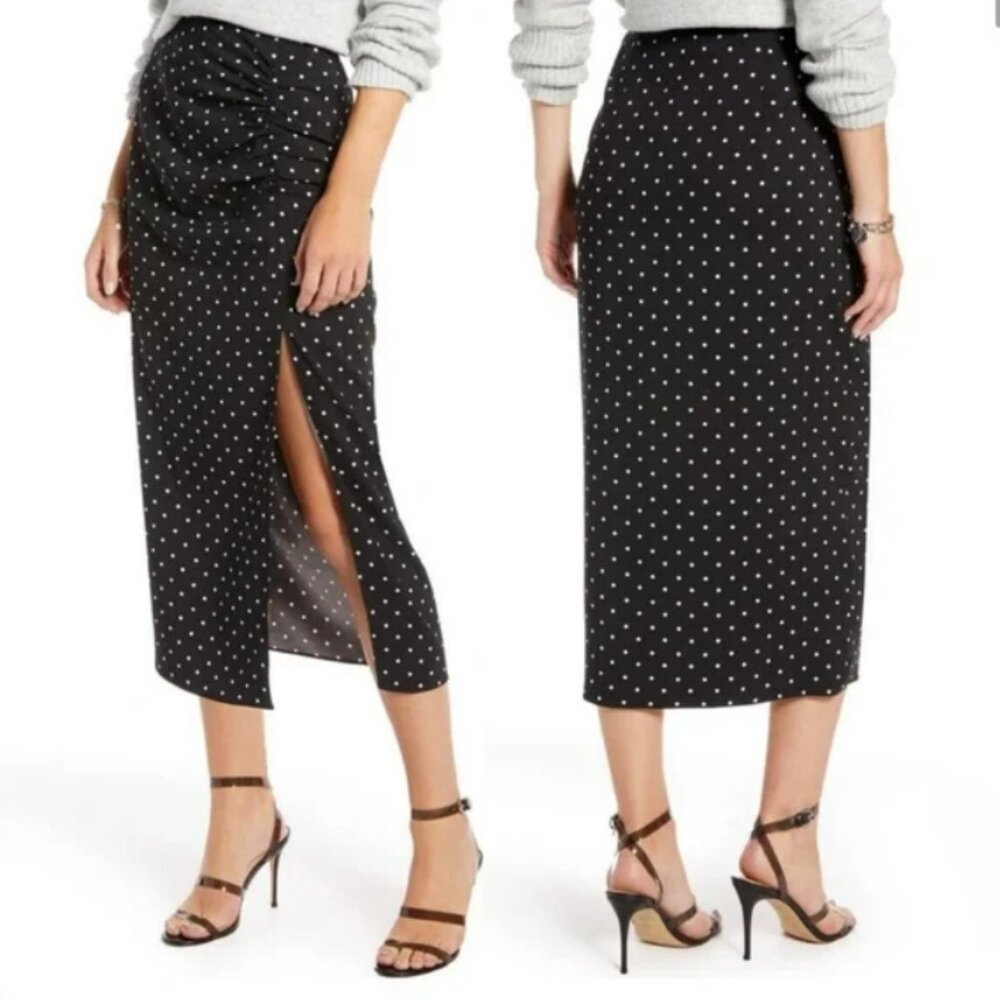 Something Navy Polka Dot Skirt, size SMALL